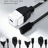 10 шт. Высокоскоростной USB 3.1 Type-C Keystone Jack Удлинительный кабель Папа-Мама, Мама-Мама Соединительный Адаптер для Настенной Панели Розетки