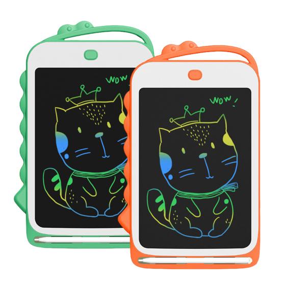 8,5-дюймовый ЖК-планшет для письма с карандашом, мультяшным динозавром, красочными рисунками, чувствительный к давлению, на батарейках, электронная графическая доска для рисования