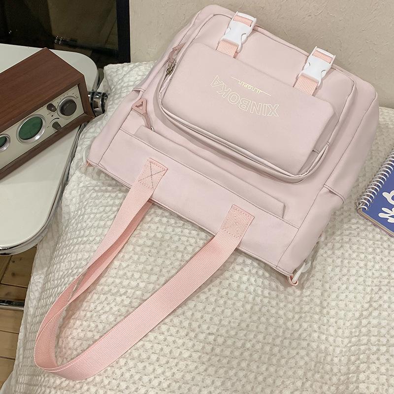 Школьные рюкзаки для студенток колледжа Простые и милые Большой вместимости для старшеклассниц и учениц средней школы Рюкзак из двух частей