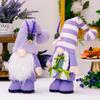 Весенний Лавандово-Фиолетовый Гном Фигурка Декор Ко Дню Матери с Полиэстером и Тканевыми Деталями