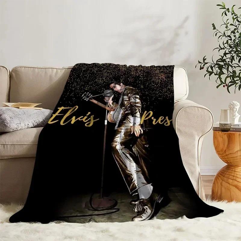 Fleece Throw Blanket Elvis Bedspread on the Bed Decorative Sofa Blankets for Winter Bedroom Decoration Boho Home Decor