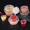 Disposable Round Plastic Sauce Containers with Lids