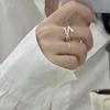 Корейский Ins жемчужный простой браслет линия многослойный женский открывающееся кольцо стерлинговое серебро 925 модный нишевый дизайн кольцо