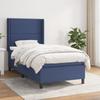 Box Spring Bed with Mattress Blue 90 x 190 cm Fabric
