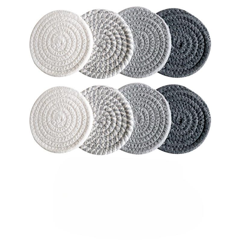 Набор из 8 впитывающих подставок, минималистичные хлопковые подставки с нетканой подкладкой для журнального столика, домашнего декора, бара, подарка - коллекция Brown