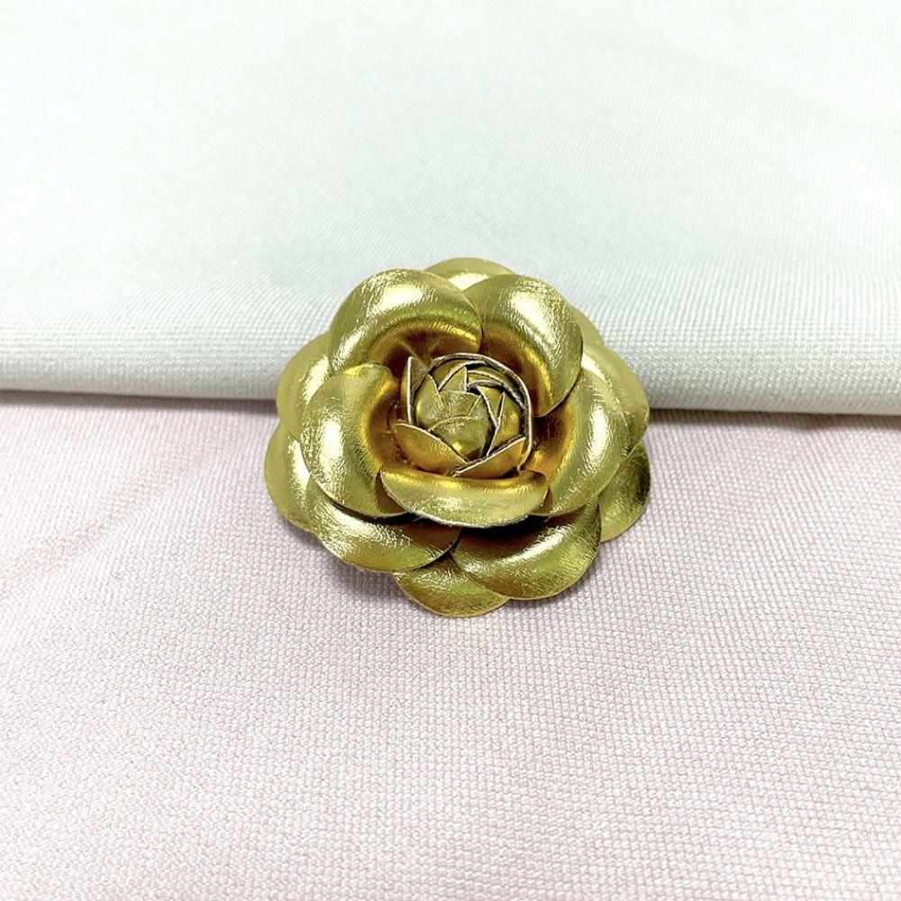 Suit Sweater Coat Camellia Flower Brooches Fabric Handmade Accessories Pin Brooch New Corsage