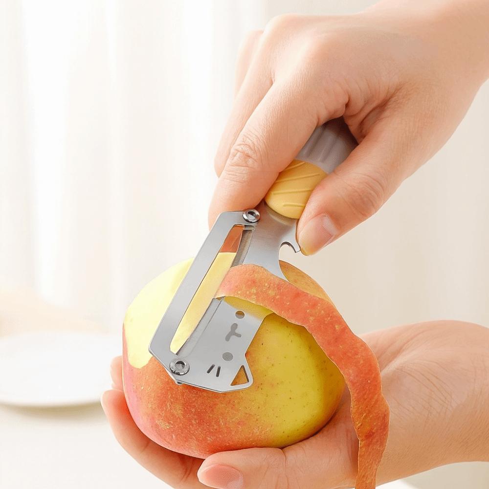 PP Non-Slip Handle Stainless Steel Peeler Cartoon Bottle Opener Vegetable Peeler  Home Cooking