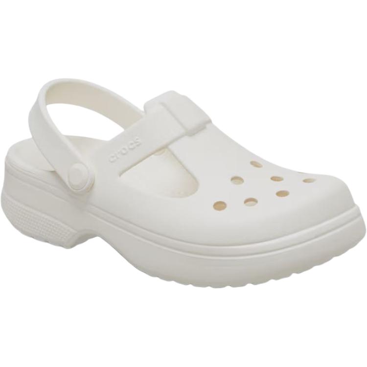 Crocs Classic Clog Mary Jane Versatile Comfortable Non-Slip Durable Low-Top Sandals Kids Sandals White 210615-0WV
