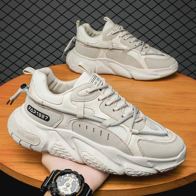 2025 новая мужская обувь весенняя спортивная обувь корейская версия повседневная дышащая увеличивающая рост папины кроссовки трендовая обувь для бега