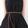 Imitation Leather Women Belt Versatile Solid Color Knotted Design Adjustable Waist Belt Shirt Dress Tops Accessories