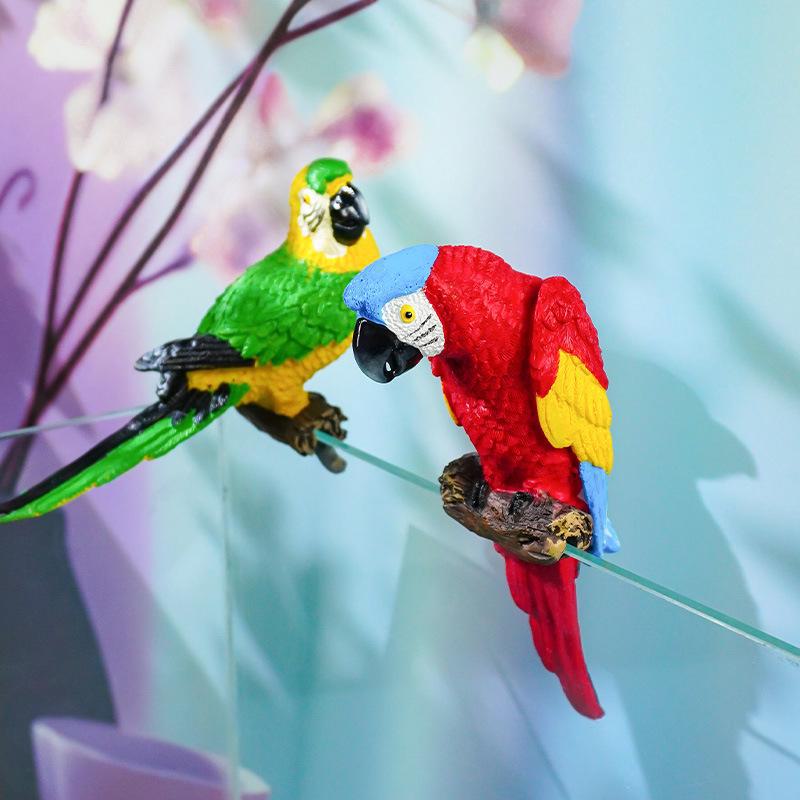 Украшения для аквариума из смолы в виде птиц и рыбок - попугай, скворец, орел, настольный декор