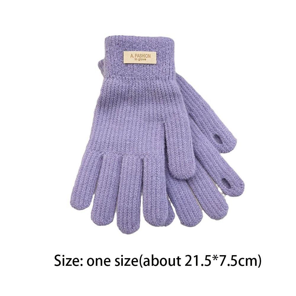 Толстые плюшевые спортивные велосипедные перчатки, теплые вязаные перчатки, новые женские перчатки с сенсорным экраном