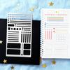 4Pcs Metal Planner Stencil Set Rustproof Engraving Stencils for Journaling Scrapbooks Rulers Numbers Letters Decorative Shapes Templates for Beginners