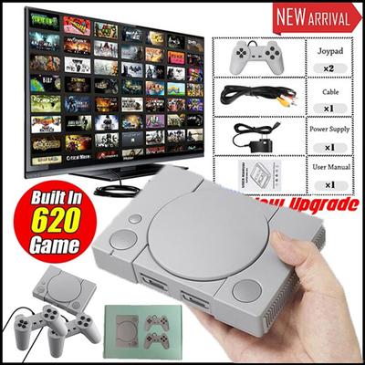 Классическая игровая консоль, 8 бит для PS1, мини-домашняя развлекательная система для энтузиастов, ретро встроенная игровая консоль 620 Action Games Double Battle