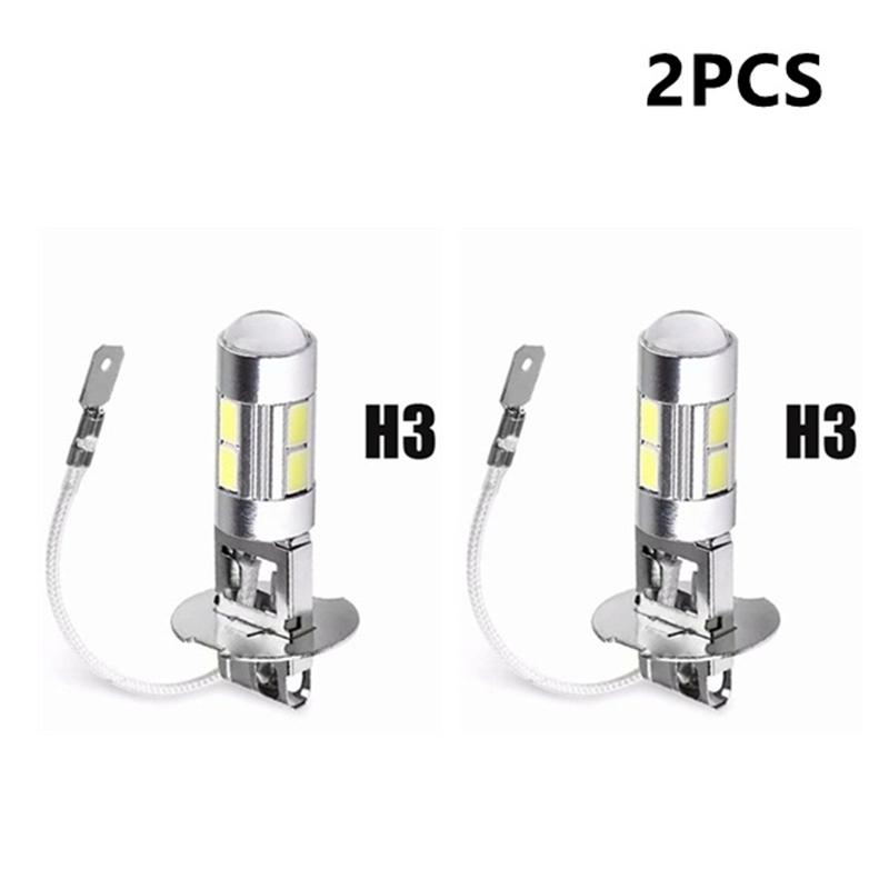 1/2 шт. H1 H3 светодиодные лампы 6000K белые супер яркие высокой мощности 10-SMD 5630 автомобильные противотуманные фары вождения DRL авто лампа