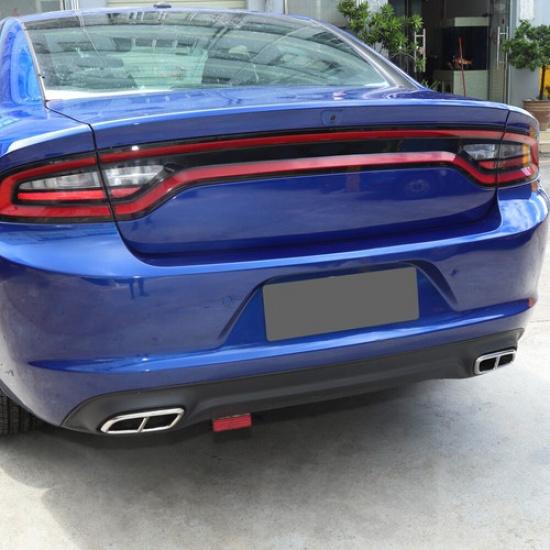 2X Rear Exhaust Tail Muffler Decor Cover Trim For Dodge Charger 2015+ Stainless