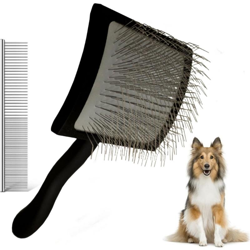 Расческа для вычесывания подшерстка собаки, для удаления отмершей шерсти, массажная расческа для собаки, грабли для распутывания колтунов, аксессуар