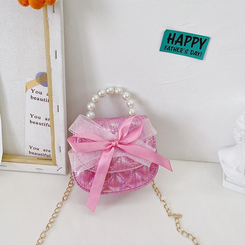 Adorable Mini Princess Handbag For Kids With Cute Cartoon Design And Pearl Details