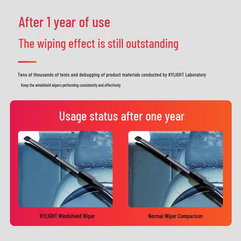 KYLIGHT Frameless Wiper Blade Set