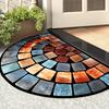 Полукруглый коврик для входной двери, ковер, придверный коврик для дома, уличный коврик, украшение цветными кирпичами, напольные коврики, придверный коврик