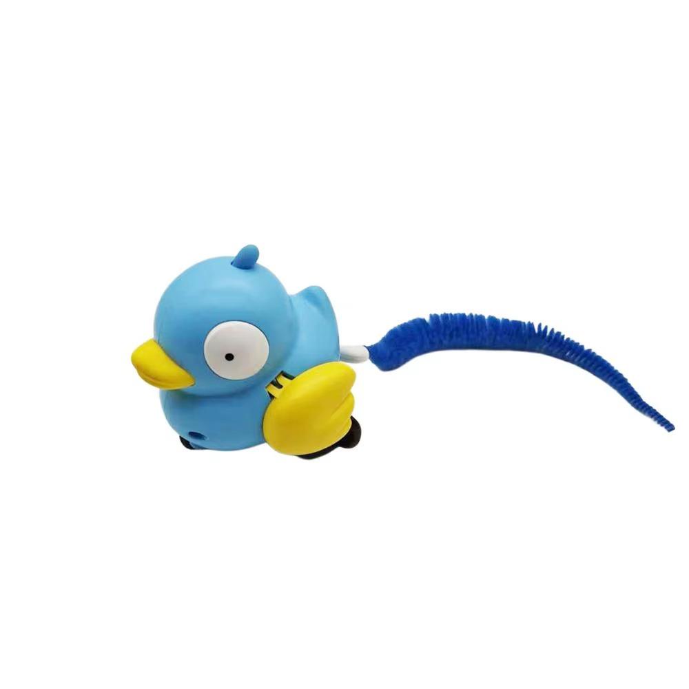 Wind Up Bird Shape Interactive Cat Tail Bite-Resistant Bird Cat Teaser Sounding Pull Play Cat Exercise Kitchen Apartment