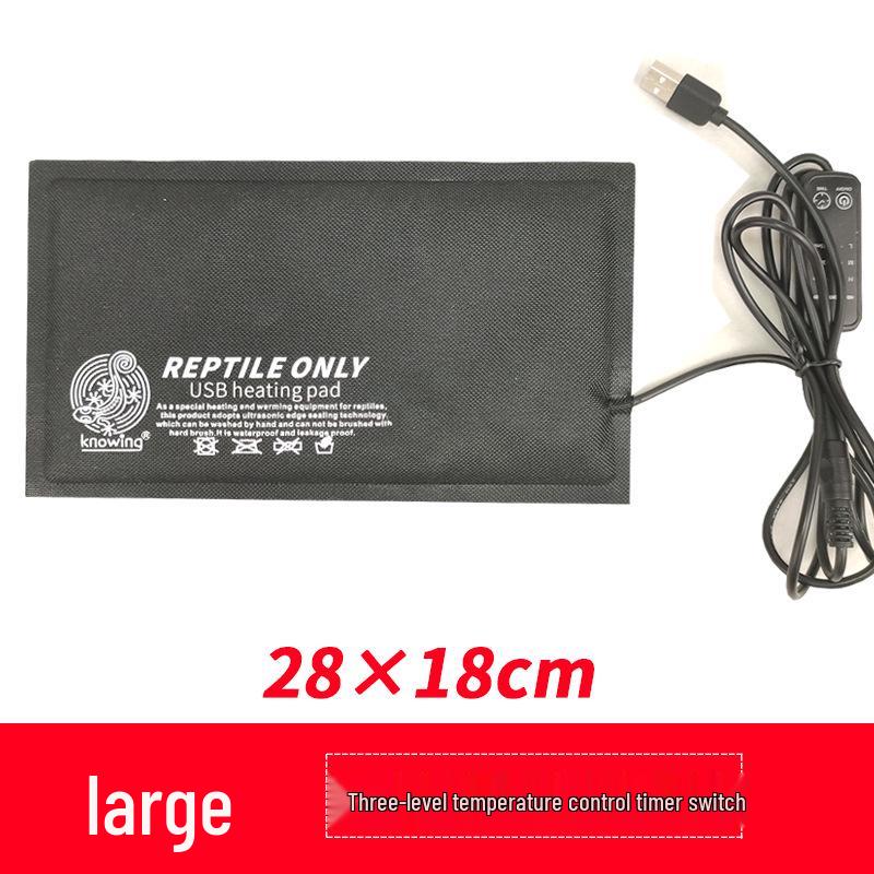 Подушка с подогревом USB из углеродного волокна для питомцев - Моющаяся и гибкая для рептилий, кошек и собак.