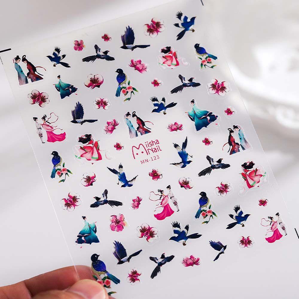 Accessories Chinese Nail Stickers Antiquity Nail Decals Nail Art Decorations Flowers Nail Stickers