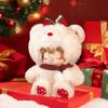 ROBOTIME Rolife Nanci Christmas Bear Plush Pendant Soft Lambswool Keychain for Bag Classic Holiday Decor Ideal Gift For Girl