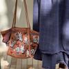 Casual Horse Tote Bag Pony New Year Handag Shopping Bag Printed Shoulder Bag  Storage Bag