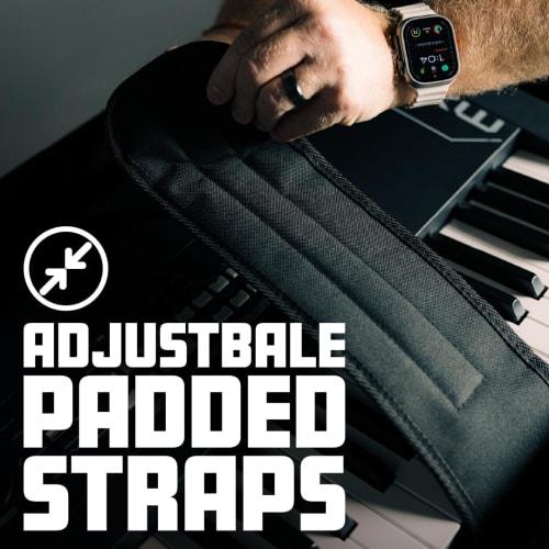 GATOR GK Keyboard Series GK-88 SLXL (88-Key) Lightweight Semi-Hard Keyboard Case, Black