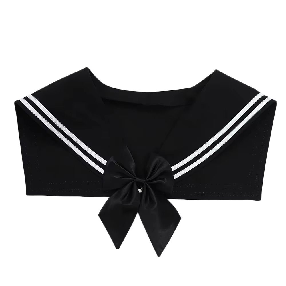 Cape Blouse False Collars White Collar Shawl Simple Striped Sailor Fake Collar  Women