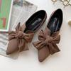 Женская обувь на плоской подошве с бантом ярких цветов, туфли на плоской подошве без шнуровки, балетки, женская обувь