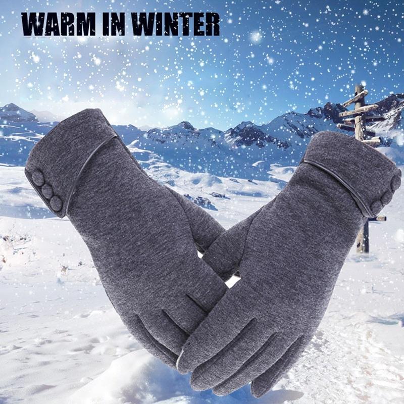 Women Plush Gloves Autumn Winter For Fitness Mujer PhoneTouch Screen Wrist Mittens Heated Gloves