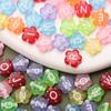 9mm 50Pcs Acrylic Colorful Fashion Loose Letter Beads for Jewelry Making Keychain Bracelet Necklace Handwork Beading Accessories