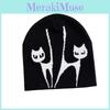 Urban Knit Street Hat With Ear Protection Fox Embroidery Design For Daily