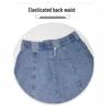 Women's High Waist A-Line Denim Skirt - Fashionable, Slim, Medium-Length, Big Swing, Loose Umbrella Design Over the Knee.