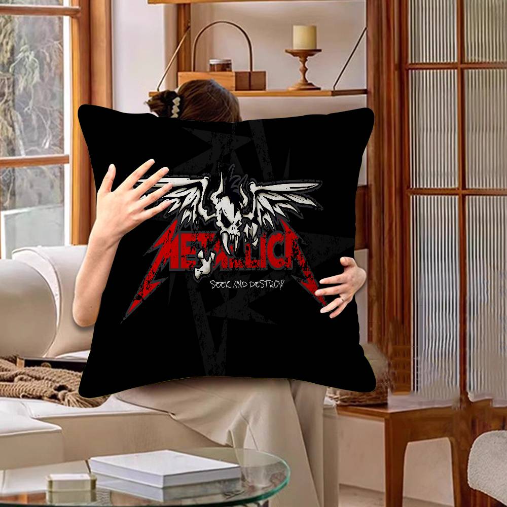 Подушка-подушка для офиса, автомобиля, дивана M-METALLICA, чехол 45x45 см, чехол для поясничной подушки