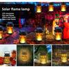 Садовый солнечный фонарь с эффектом пламени, автоматический, с мерцающим включением/выключением, водонепроницаемый IP65, простая установка