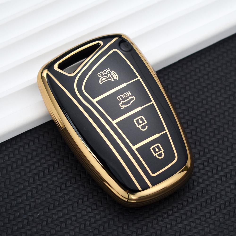 TPU Car Key Case Cover for Hyundai Grand Santa Fe 3 DM Ix45 Ix35 Genesis DH Grandeur Azera HG Equus 2013 - 2016 Accessories