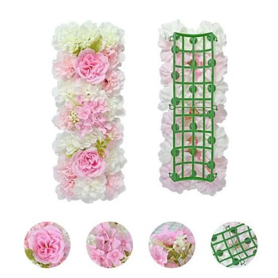 Искусственные цветы, комбинированные искусственные цветы в рядах, реалистичные искусственные шелковые цветы с задней рамкой для самостоятельного изготовления свадебной арки, декора для вечеринки