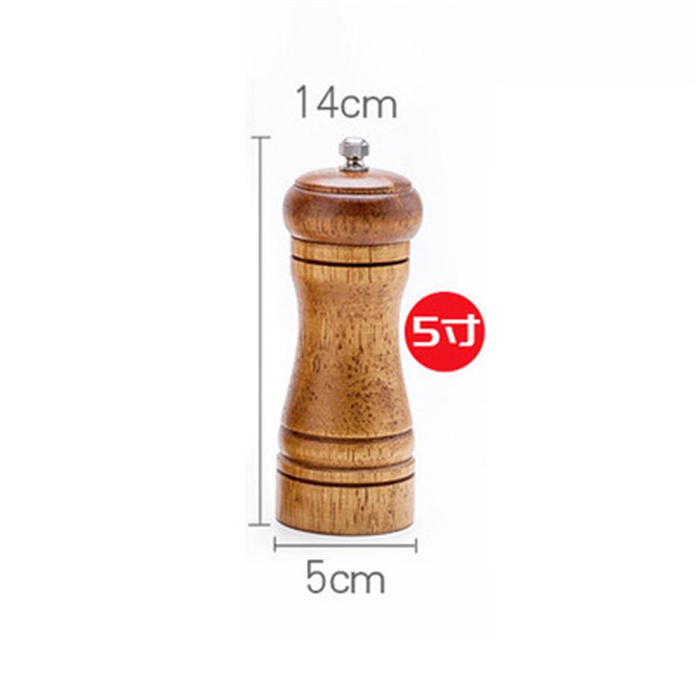 Classical Oak Wood Pepper Spice Mill Grinder Set Handheld Seasoning Ceramic Grinding Core BBQ Tools