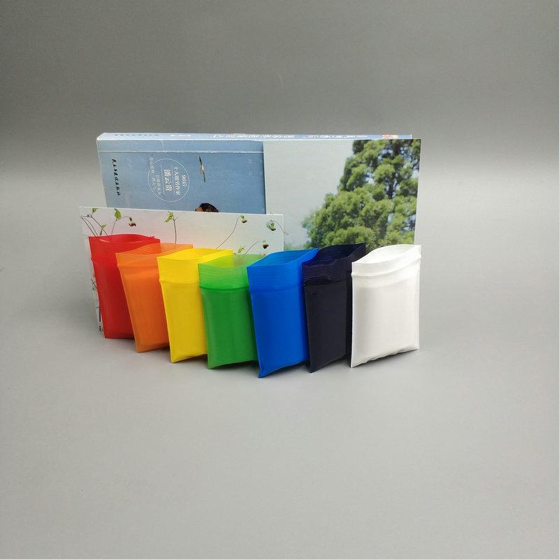 «Цветные пакеты для образцов игрушек с застежкой-молнией и красной печатью, дизайн с полупрозрачной костью»