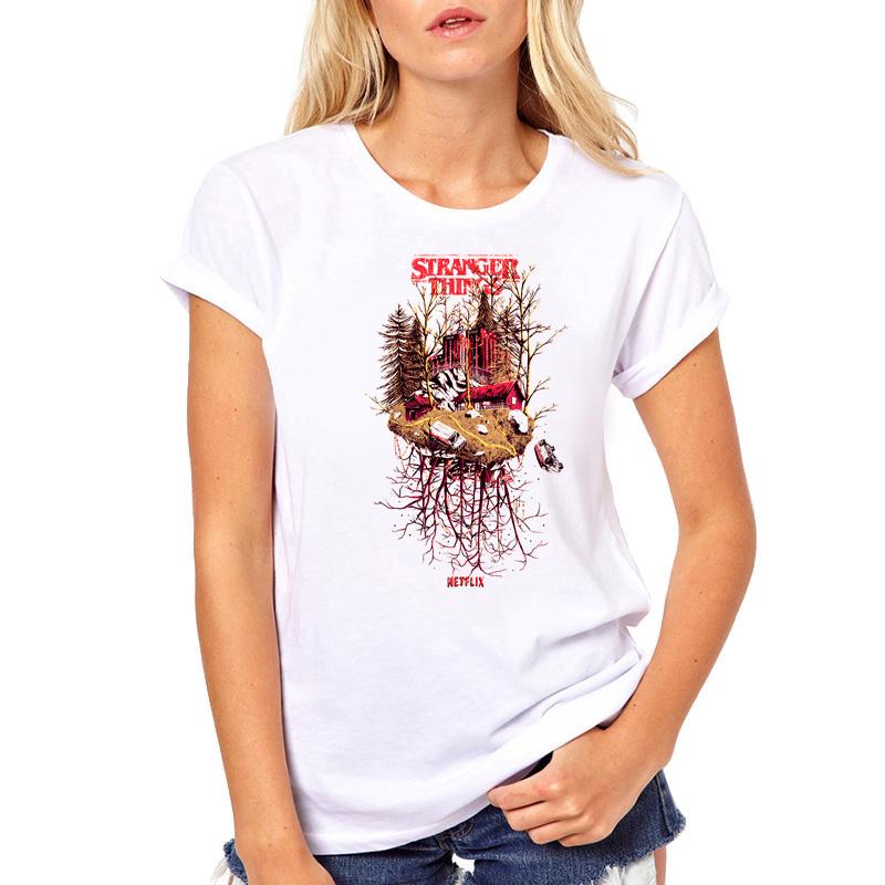 Stranger Things Eleven Waffle Hawkins T Shirt Men And Women White Casual Plus Size