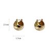 French Metal Ball Ball Shaped Ear Studs Hoop Earrings Round Ball Hoop Earrings U-shaped Earrings