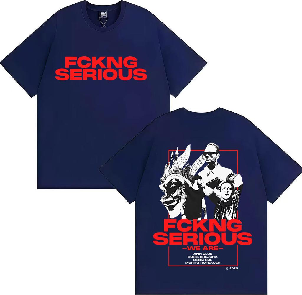Streetwear Boris Brejchas Serious Harajuku Tshirt for Unisex and Women 2025 Summer 100 Pure Cotton Printed Loose Tshirt