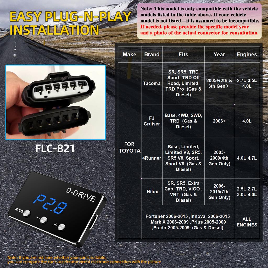 Car Electronic Throttle Controller Accelerator Tuning 9 Drives 5 Modes Racing Accelerator Potent Booster For BMW For Ford Ranger