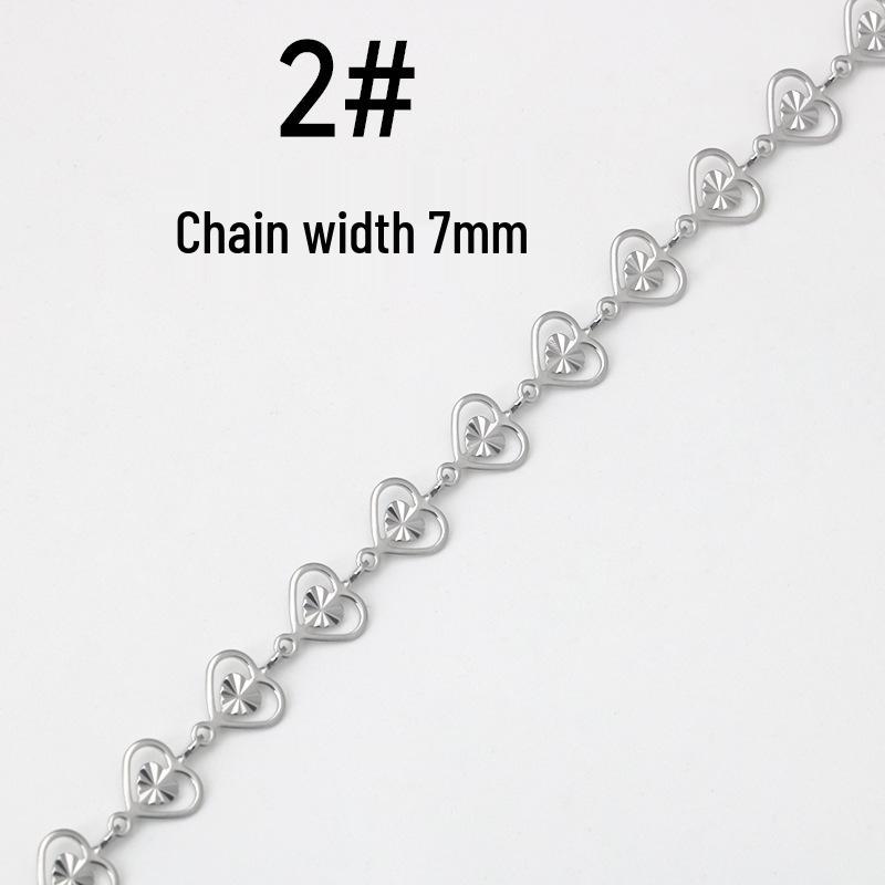 Ожерелье и браслет из нержавеющей стали с цепочкой «сердечко-твист», аксессуары для DIY