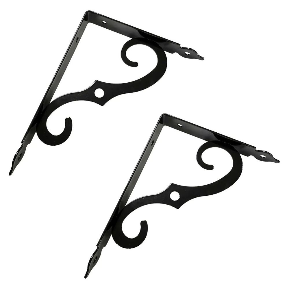 2Pcs Iron Corner Brace Floating Furniture Support Hardware Shelf Brackets DIY Open Shelving