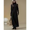 Louvre Winter Korean Fashion High Neck Knitted Slimming Dress for Women