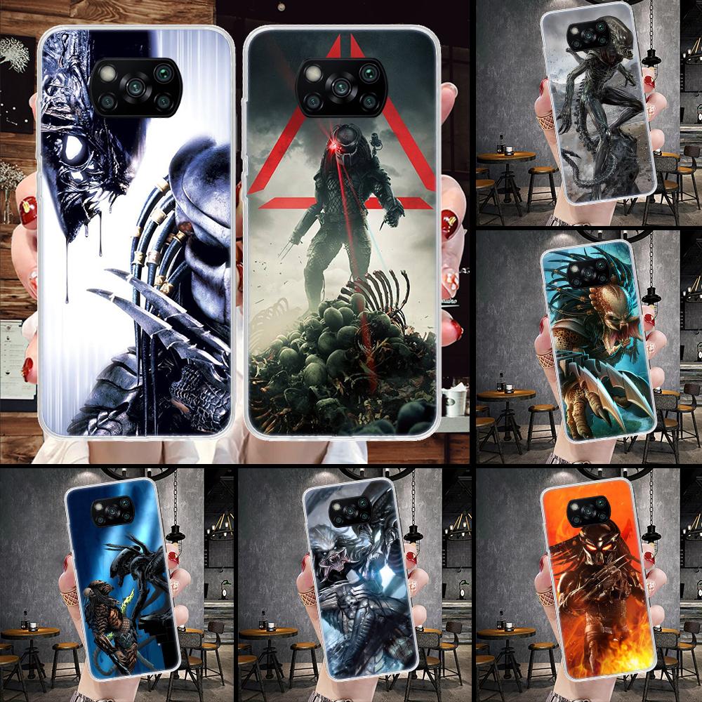 Alien Vs Predator Painted Soft Phone Case For Xiaomi Redmi 15C 15 13C 13 Poco X5 X6 X7 F7 Ultra M7 12C 12 10 10C 9C 9A 9T 9 Fund